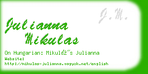 julianna mikulas business card